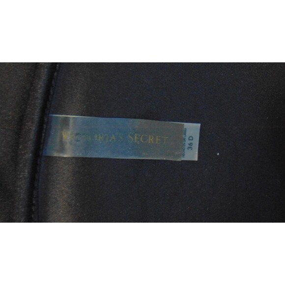 Victorias Secret Black Bikini Top Size 36D Wire Padded Push up Halter Swim 36 D - Picture 6 of 7